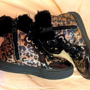 Michael Kors Animal print sequenced sneakers- size 8